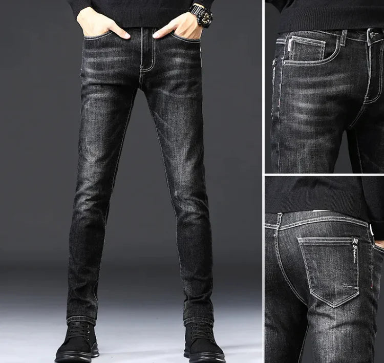 Men's Slim-Fit Casual Jeans