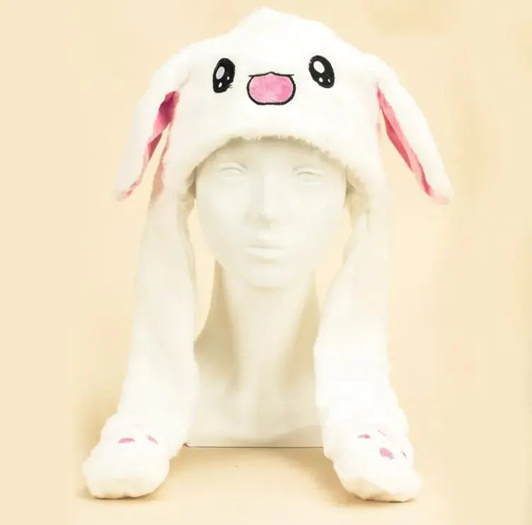 Autumn And Winter Cute Animal Plush Moving Ear Hat