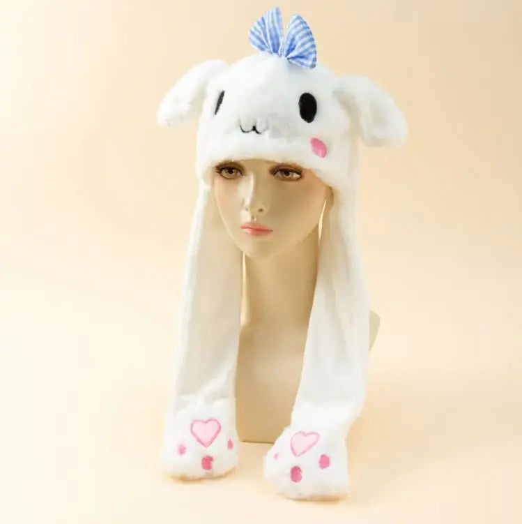 Autumn And Winter Cute Animal Plush Moving Ear Hat