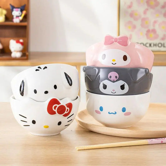 Cute Sanrio Ceramic Bowl Set