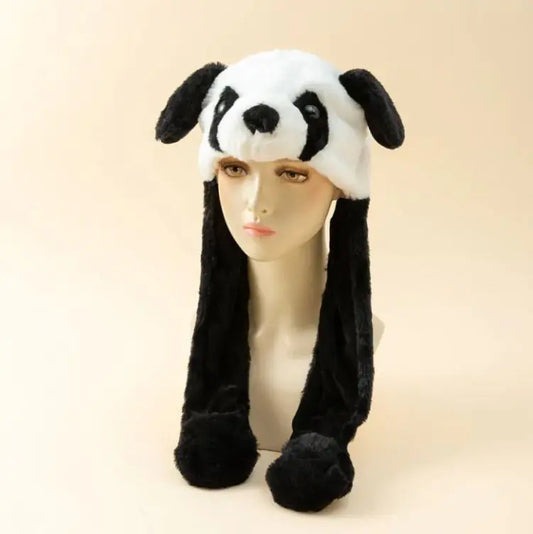 Autumn And Winter Cute Animal Plush Moving Ear Hat